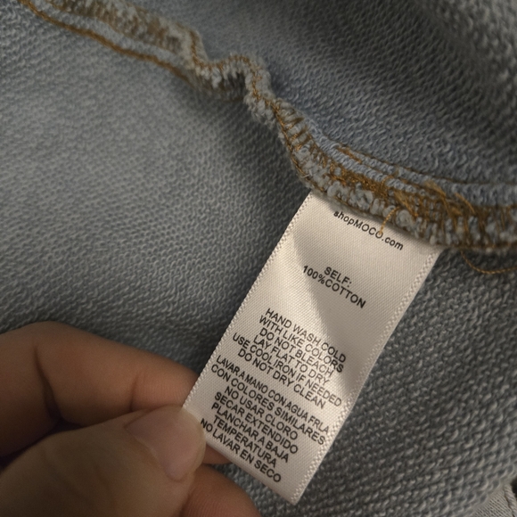 Womens 100% Cotton Soft Light Blue Button Shacket Oversized L-XXL - Picture 3 of 8